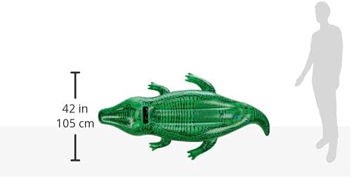 Intex 58546 Inflatable Crocodile - 168x86 cm - Fun Water Pool Float for Kids 3+