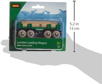 BRIO World Lumber Loading Wagon Train Set - Compatible with All BRIO Railway Sets, Age 3+