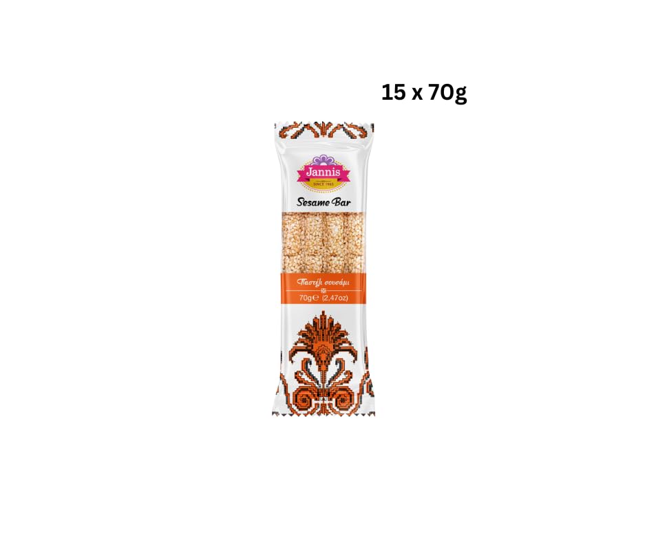 Jannis Sesame Bar, 70 g, Pack of 15