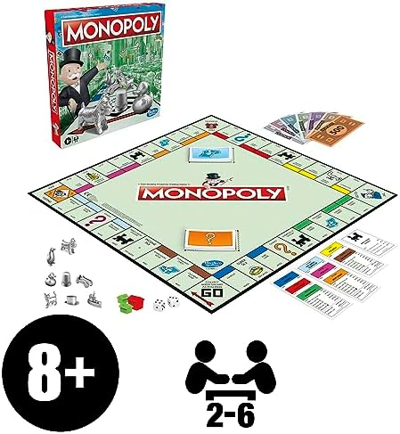Monopoly Classic Board Game for 2-6 Players
