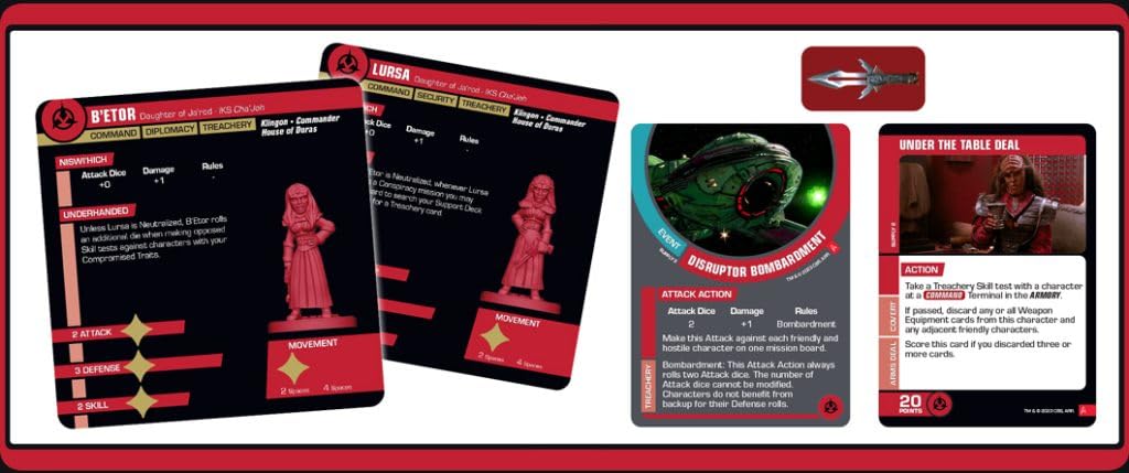 Gale Force Nine Star Trek: Away Missions House of Duras Expansion