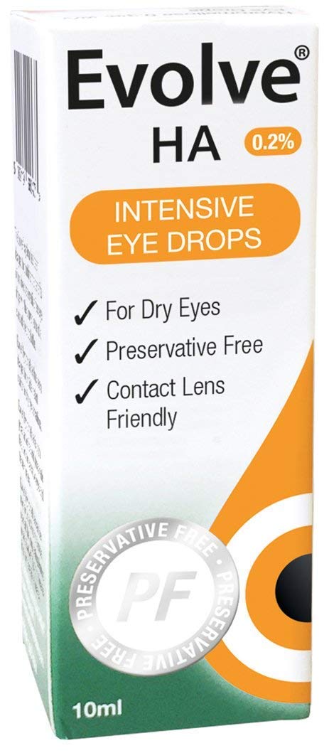 Evolve HA Twin Pack - Preservative-Free Hyaluronic Acid Eye Drops for Dry Eyes