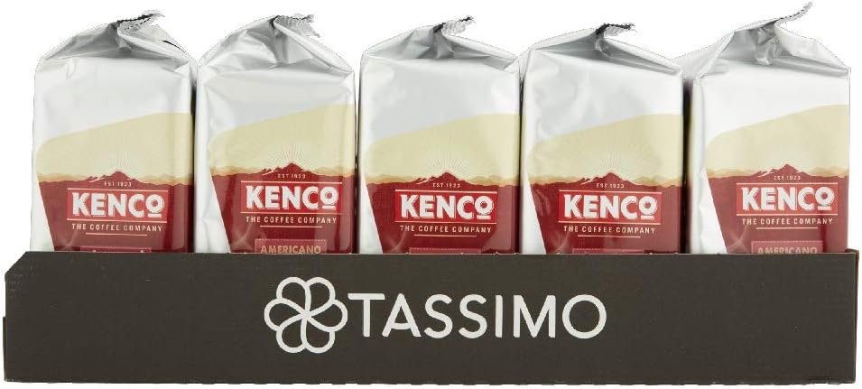 Kenco Americano Grande Coffee Pods for Tassimo Machines (Pack of 5, 80 Capsules)