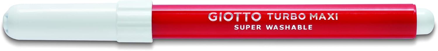 GIOTTO Turbo Maxi Super Washable Felt Tip Pens - 108pc Assorted Colours, 5mm Tip, Age 3+