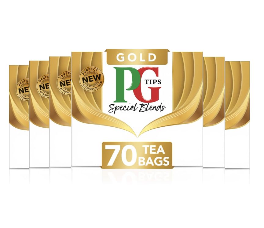 PG Tips Gold | Biodegradable Black Tea Bags | Rich & Velvety Taste | 70 Tea Bags
