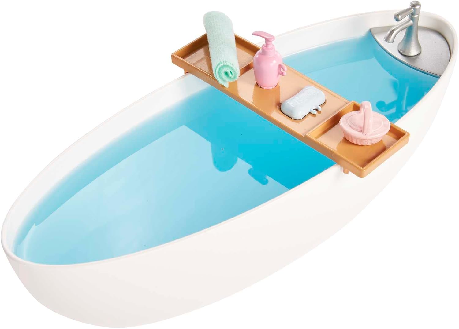 Barbie Confetti Bathtub Playset with Doll, Puppy & 17-Piece Accessories