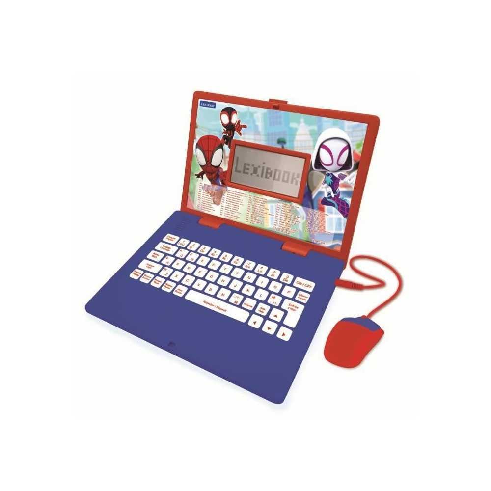 Lexibook Spider-Man Educational Bilingual Laptop - 124 Activities for Kids 5-8