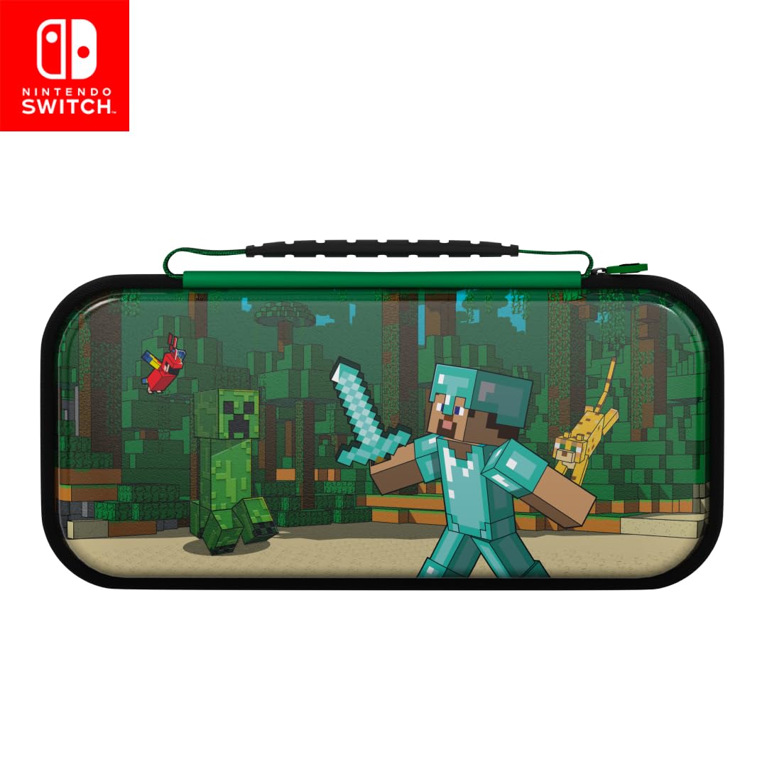 Minecraft Forest Battle - Nintendo Switch Travel Case with Glow-in-the-Dark Design