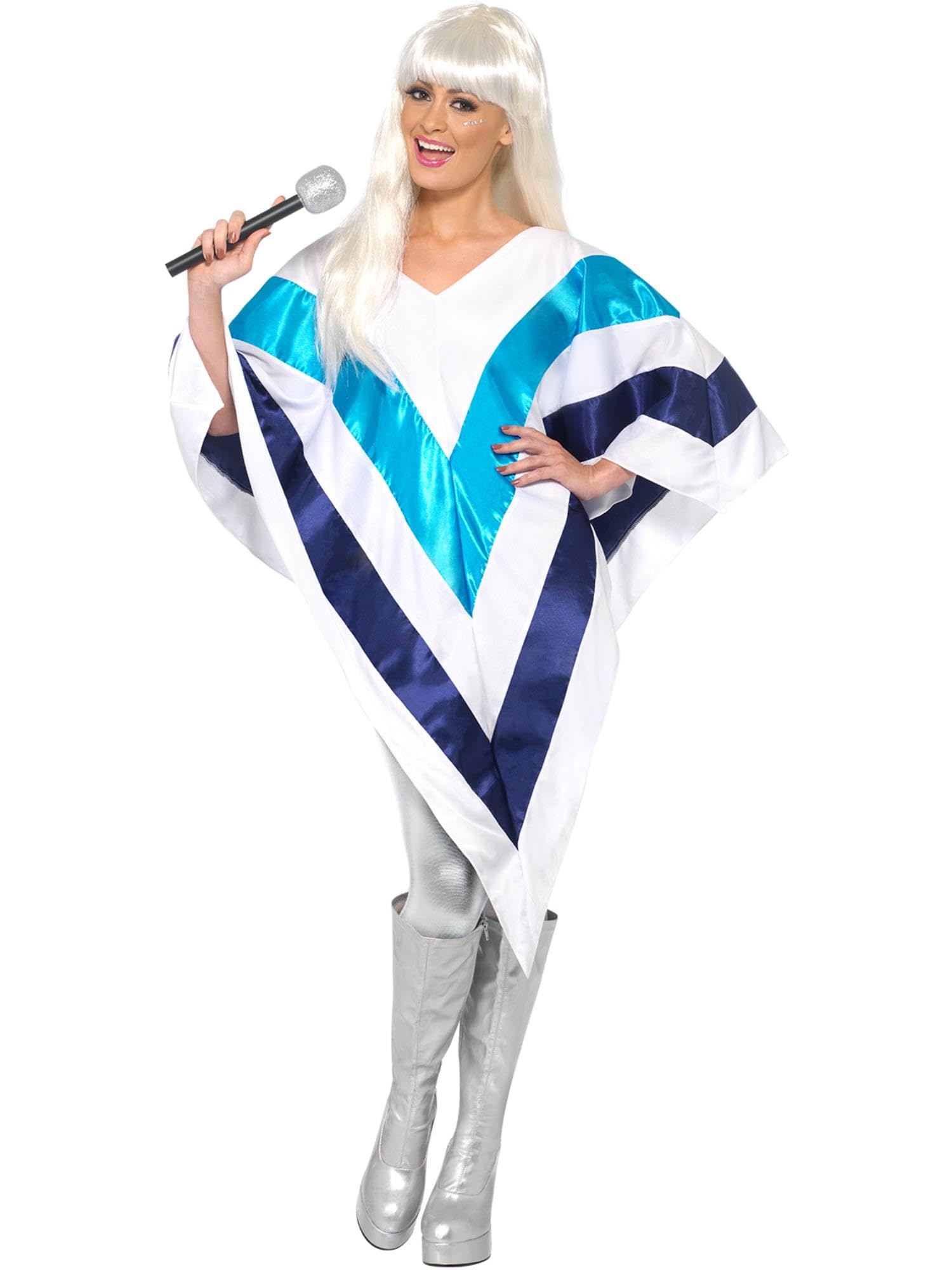 Smiffys Super Trooper Poncho - 1970s Disco Fancy Dress Costume for Adults