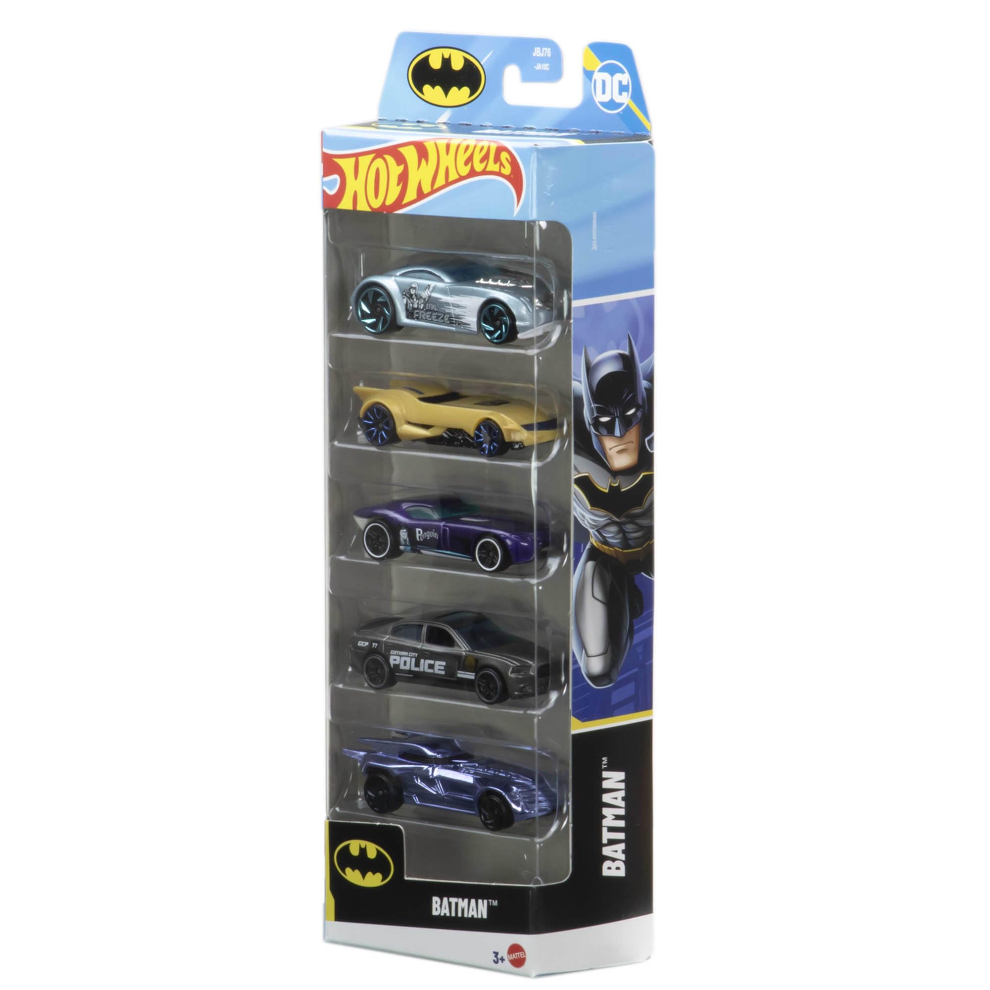 Hot Wheels Batman 5-Pack - 1:64 Scale Die-Cast Vehicles for Kids 3+