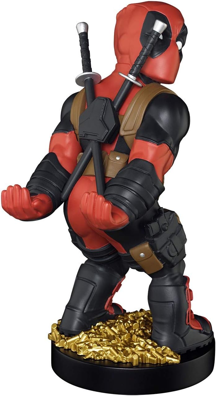Marvel Deadpool Rear View Cable Guy - Controller & Phone Holder with Charging Cable