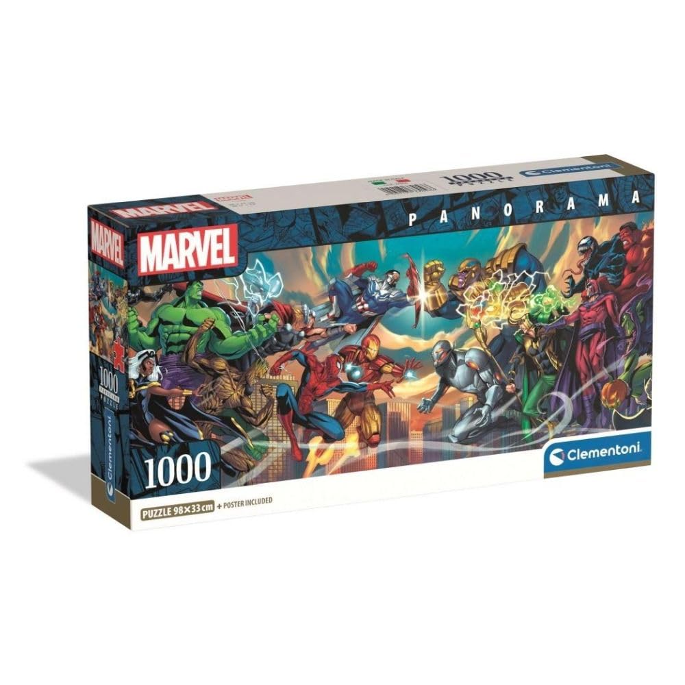 Clementoni Marvel Heroes VS Villains 1000-Piece Puzzle - Adult Jigsaw Puzzle