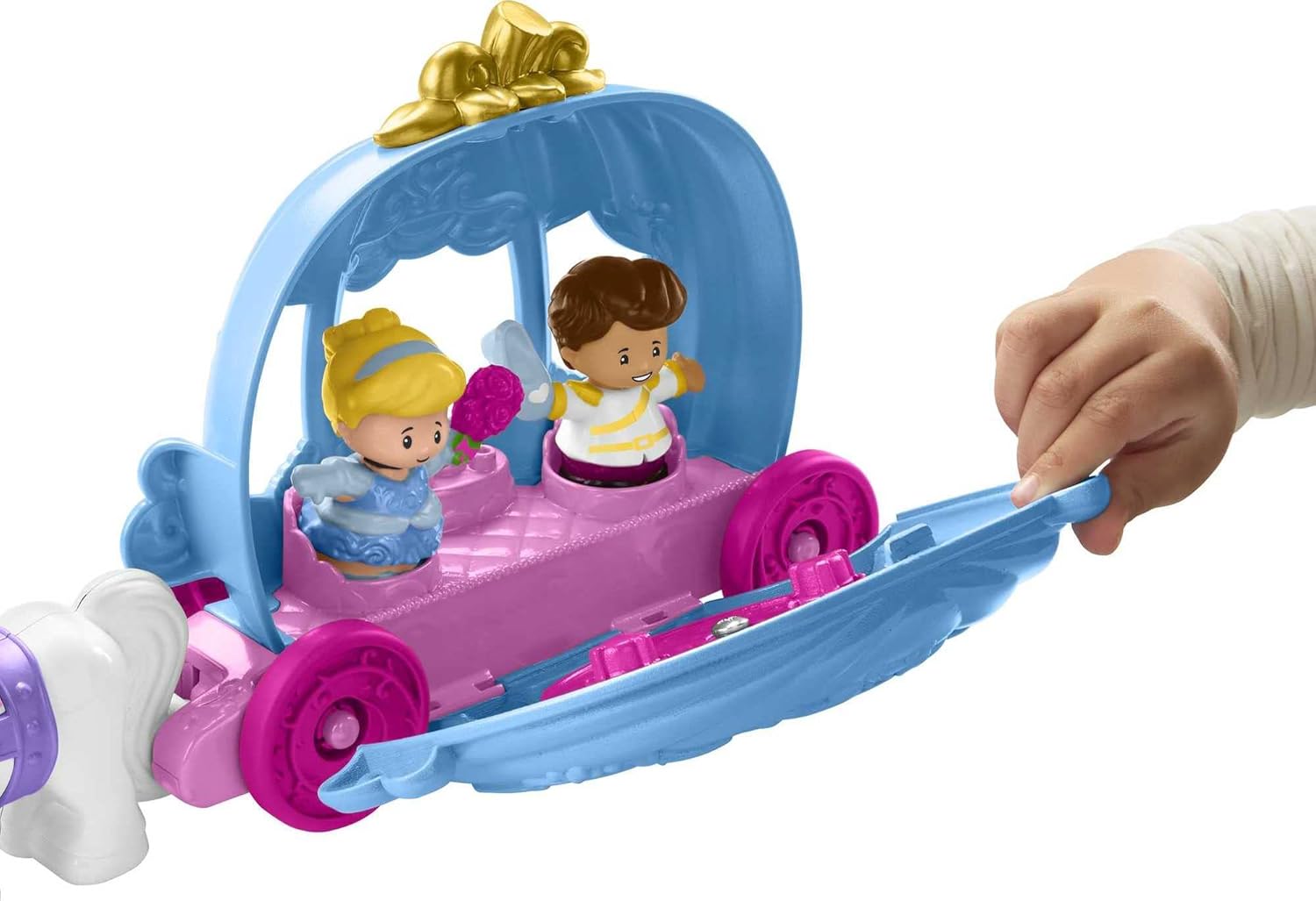 Disney Princess Cinderella’s Dancing Carriage by Little People - 2-in-1 Playset with Figures