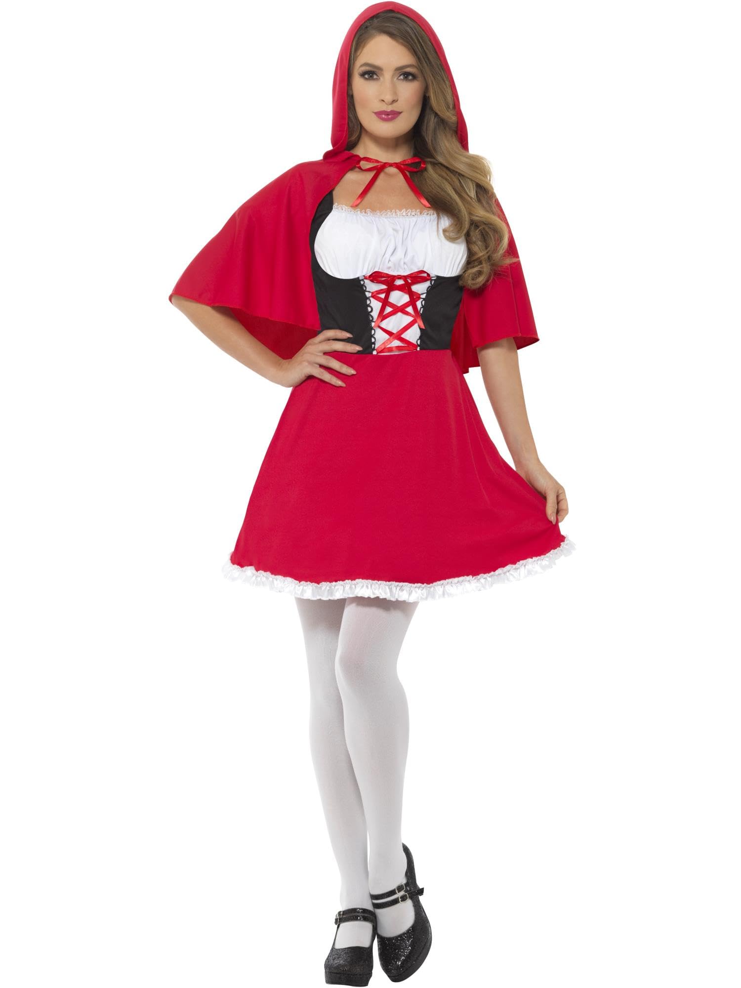 Smiffys Red Riding Hood Costume - Adult Fancy Dress Outfit