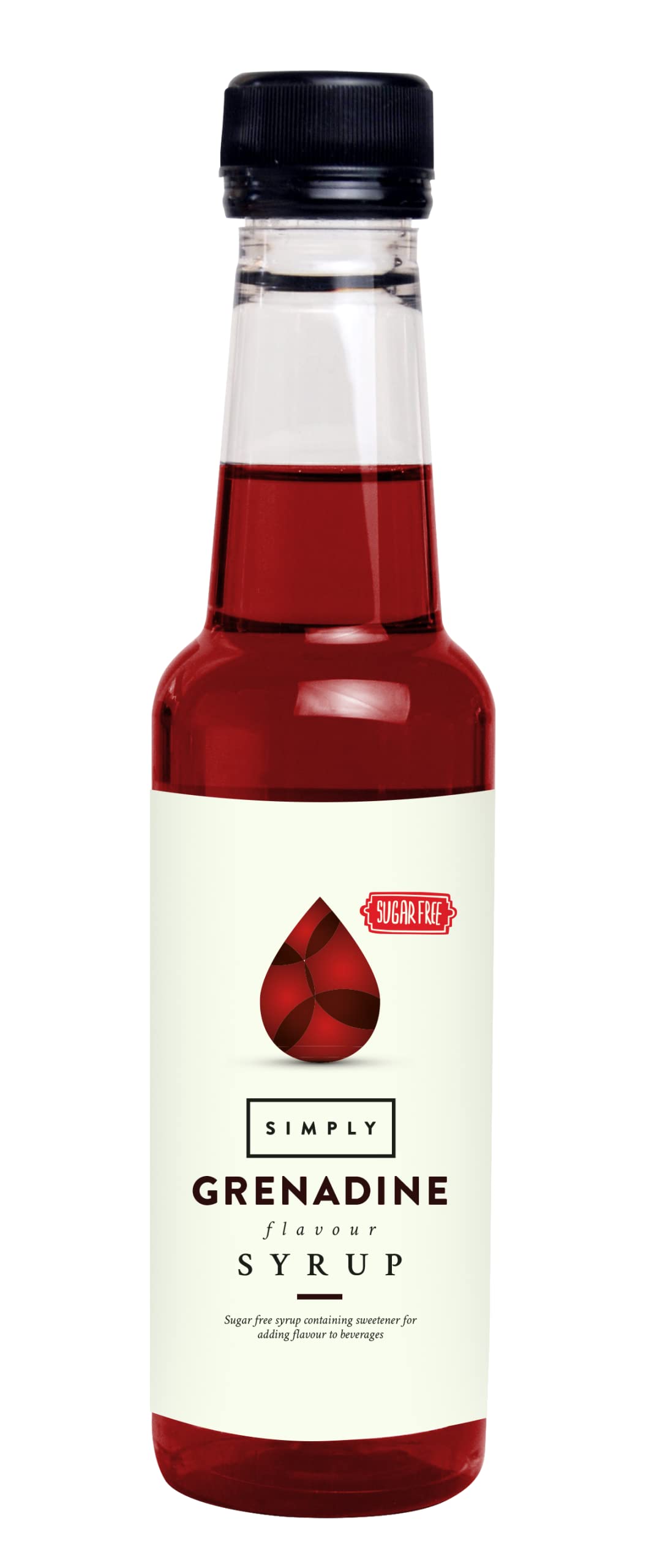 Simply Sugar Free Grenadine Syrup - Low Calorie, Vegan & Nut Free Beverage Flavoring
