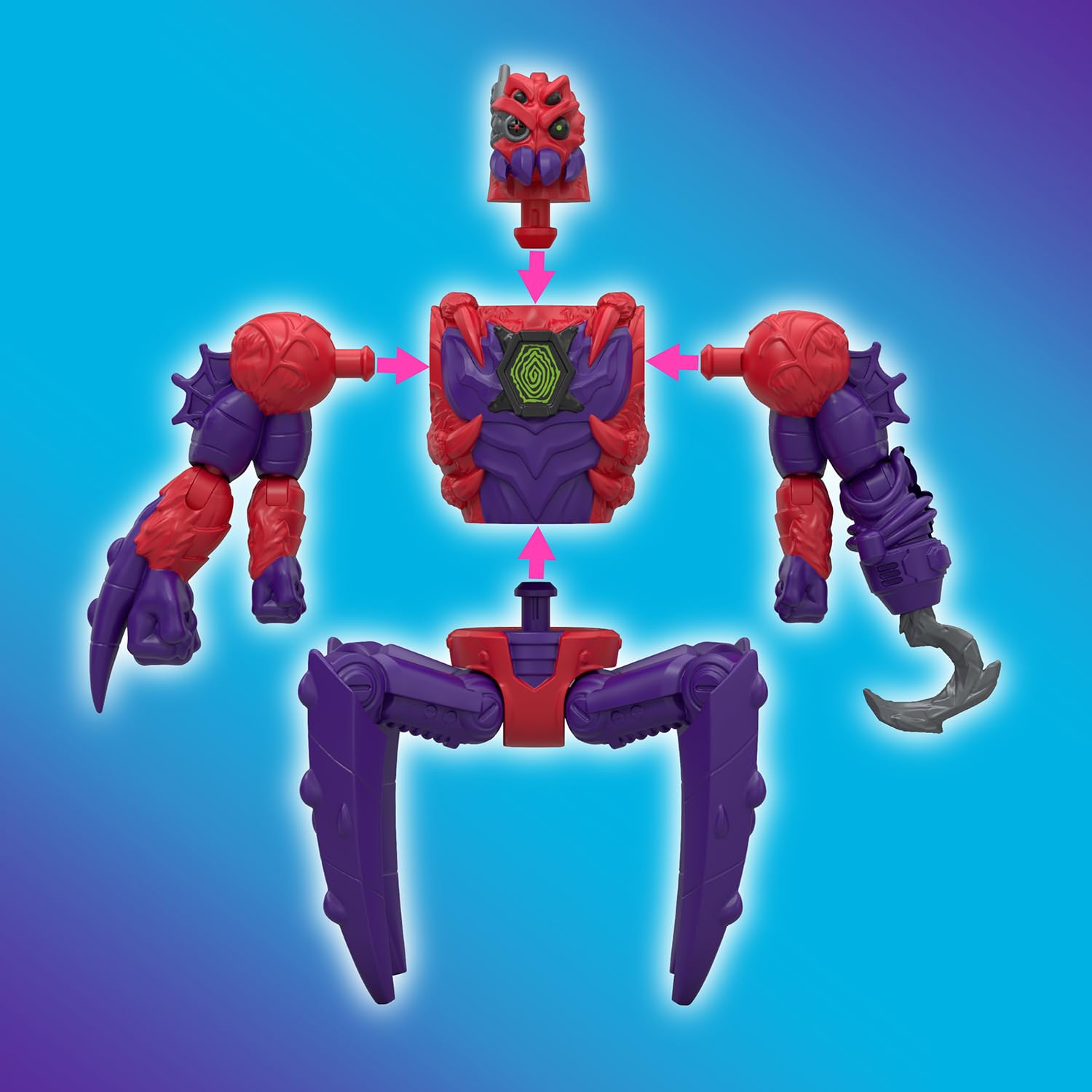 MRBEAST LAB Hybrids Multi Pack - Mix & Match Action Figures with Golden Dragon Parts