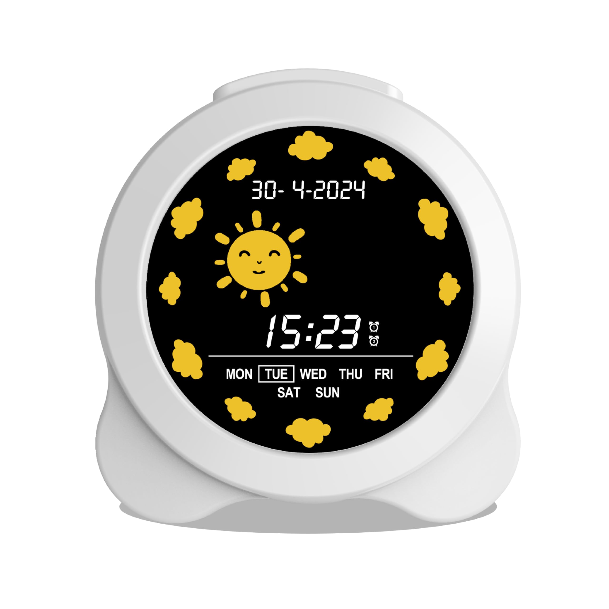 groov e Kidz Sleep Trainer Clock - Educational LCD Alarm Clock for Kids