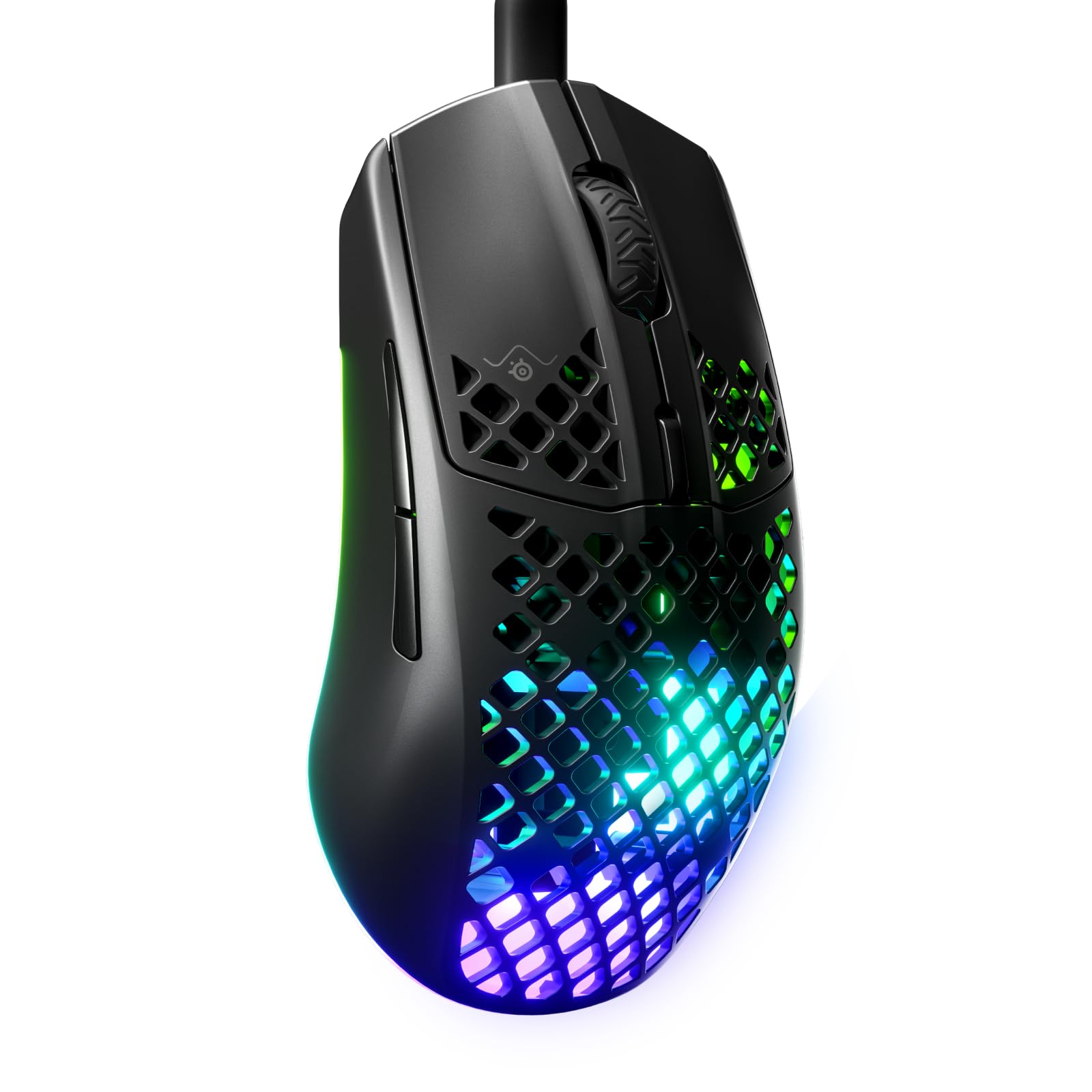 SteelSeries Aerox 3 - 59g Ultra-Lightweight Holey RGB Gaming Mouse with IP54 AquaBarrier