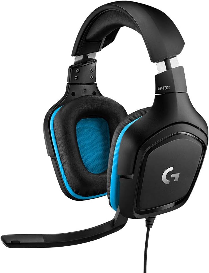 Logitech G432 Wired Gaming Headset with 7.1 Surround Sound, DTS Headphone:X 2.0, 50mm Drivers