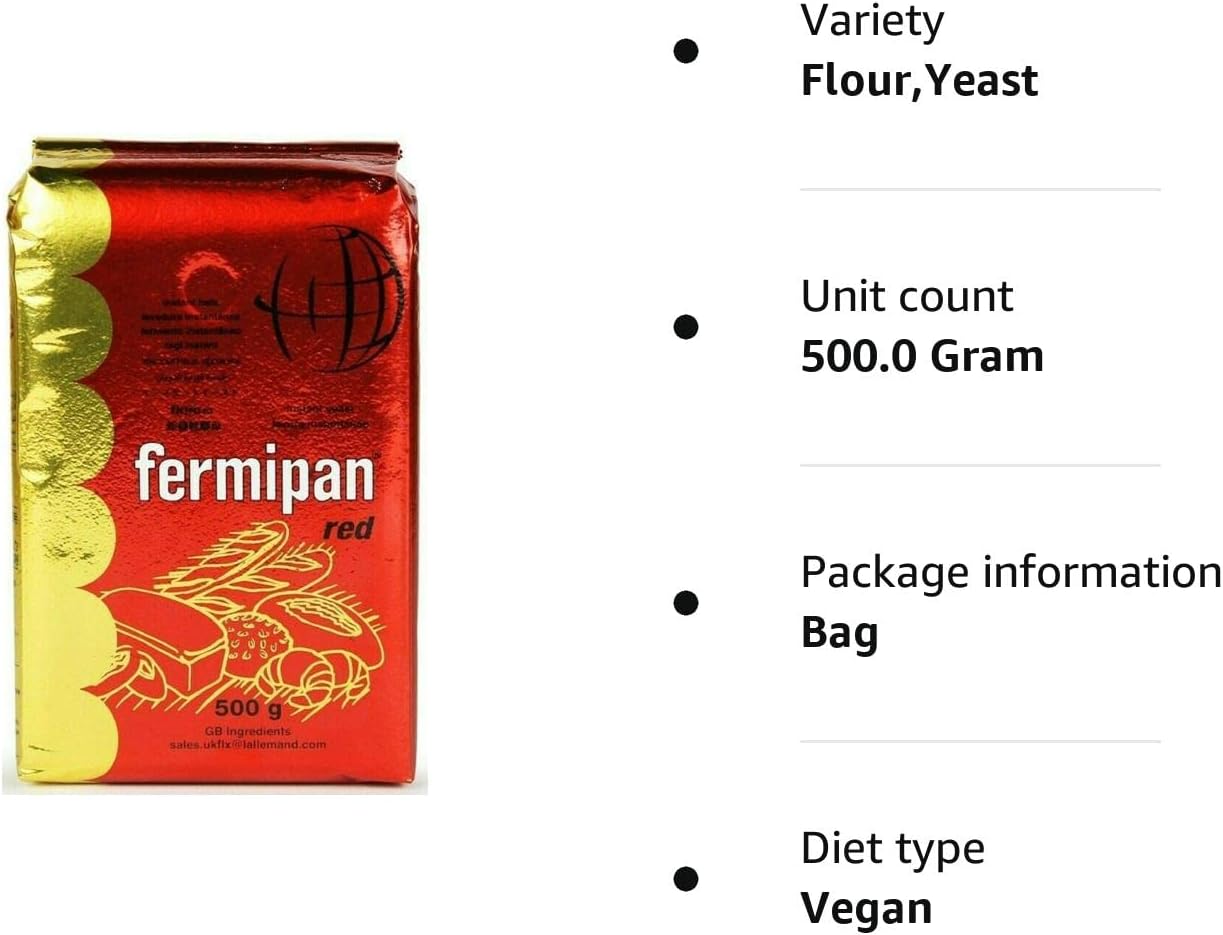 Fermipan Instant Dried Yeast 500g - Baker's Yeast for Bread, Dough and Bakery Use