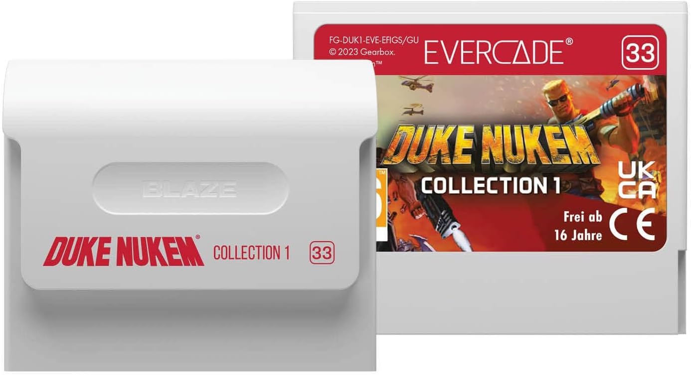 Duke Nukem Collection 1 - Evercade Blaze Red Cartridge
