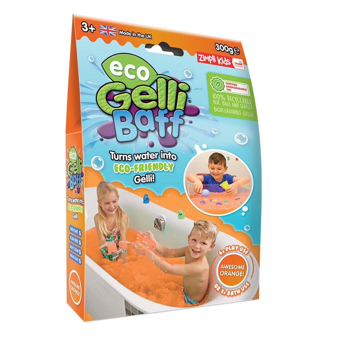 Zimpli Kids Eco Gelli Baff Orange - Bath Play Experience (300g)