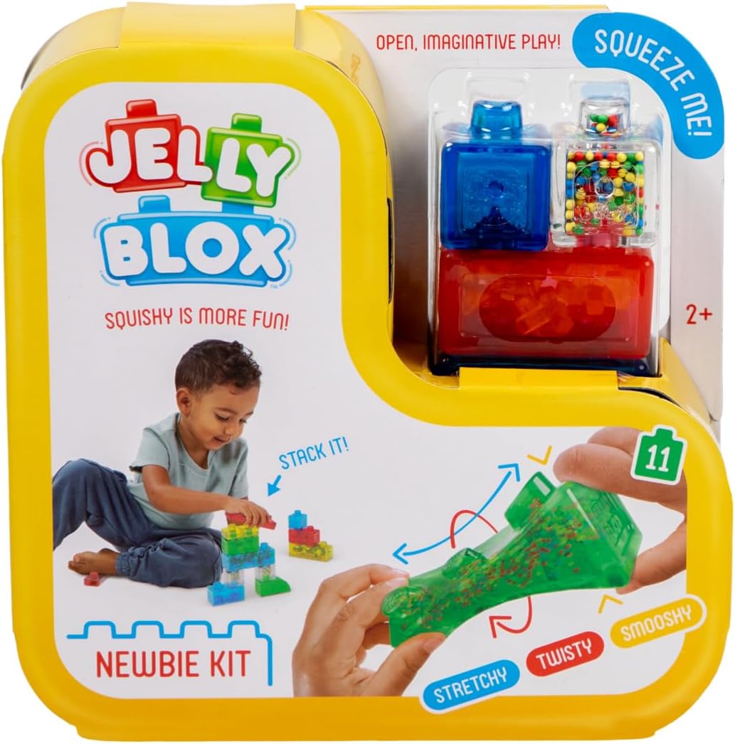 Jelly Blox Newbie Kit - Squishy Building Blocks for Toddlers 2+