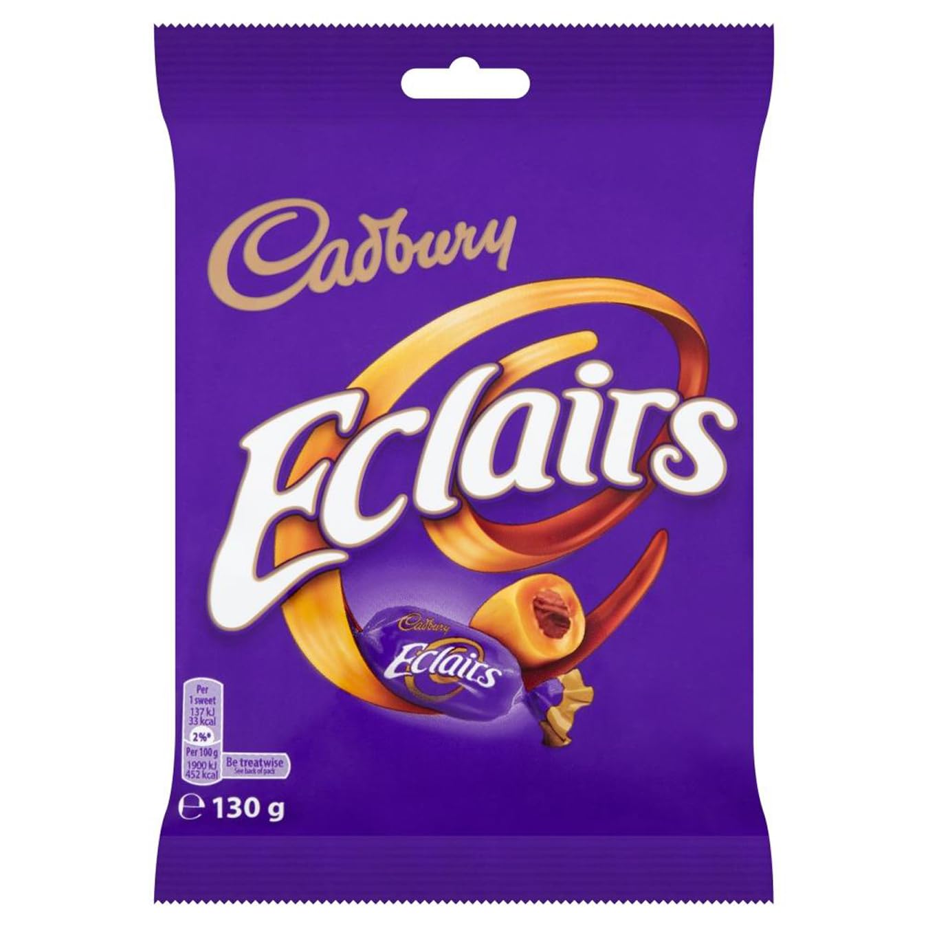 Cadbury Eclairs Chocolate Bag, Caramels with Milk Chocolate Centres, 12-Pack