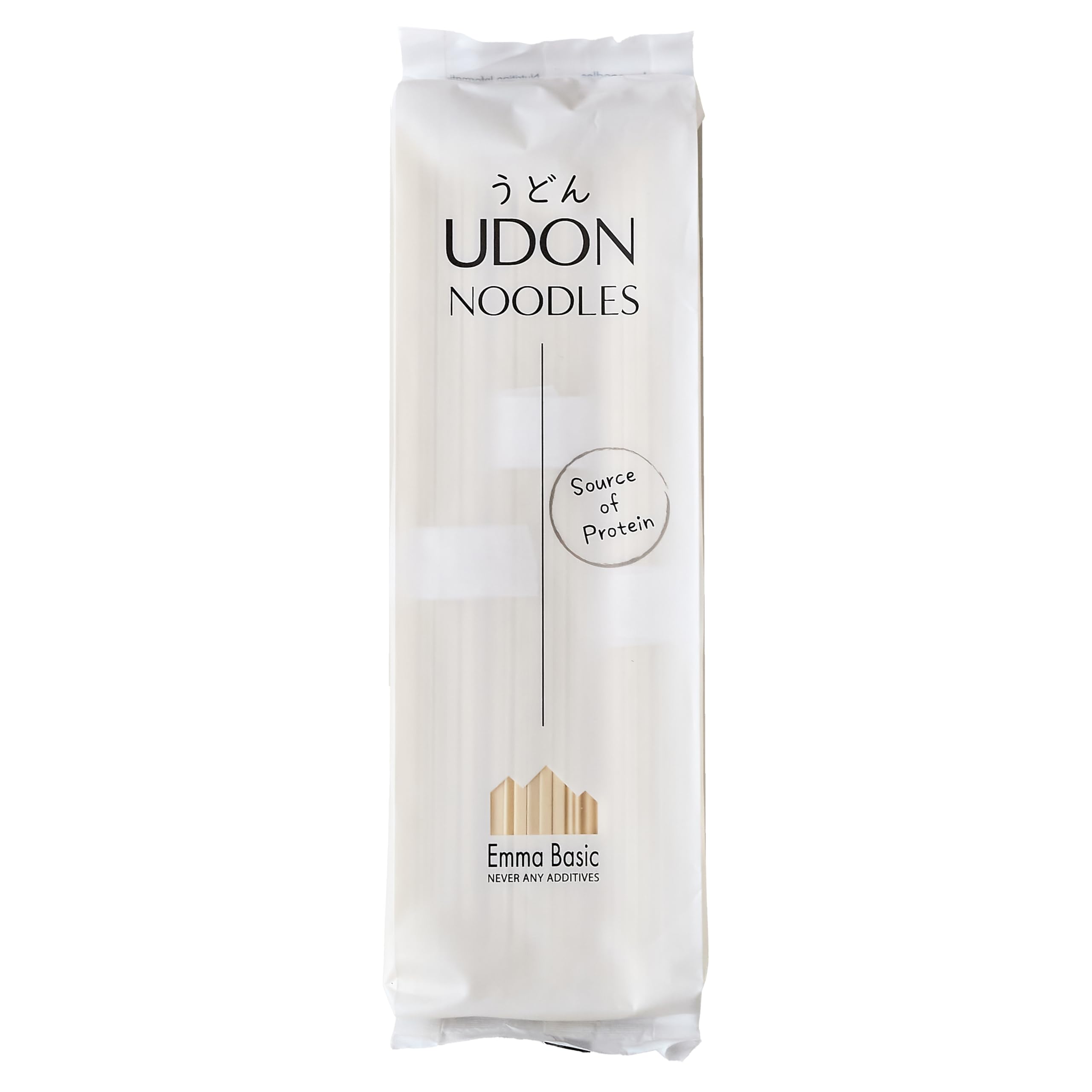 Emma Basic - Udon Noodles 250g | Japanese Style | Quick Cooking | 3 Portions | Source of Protein