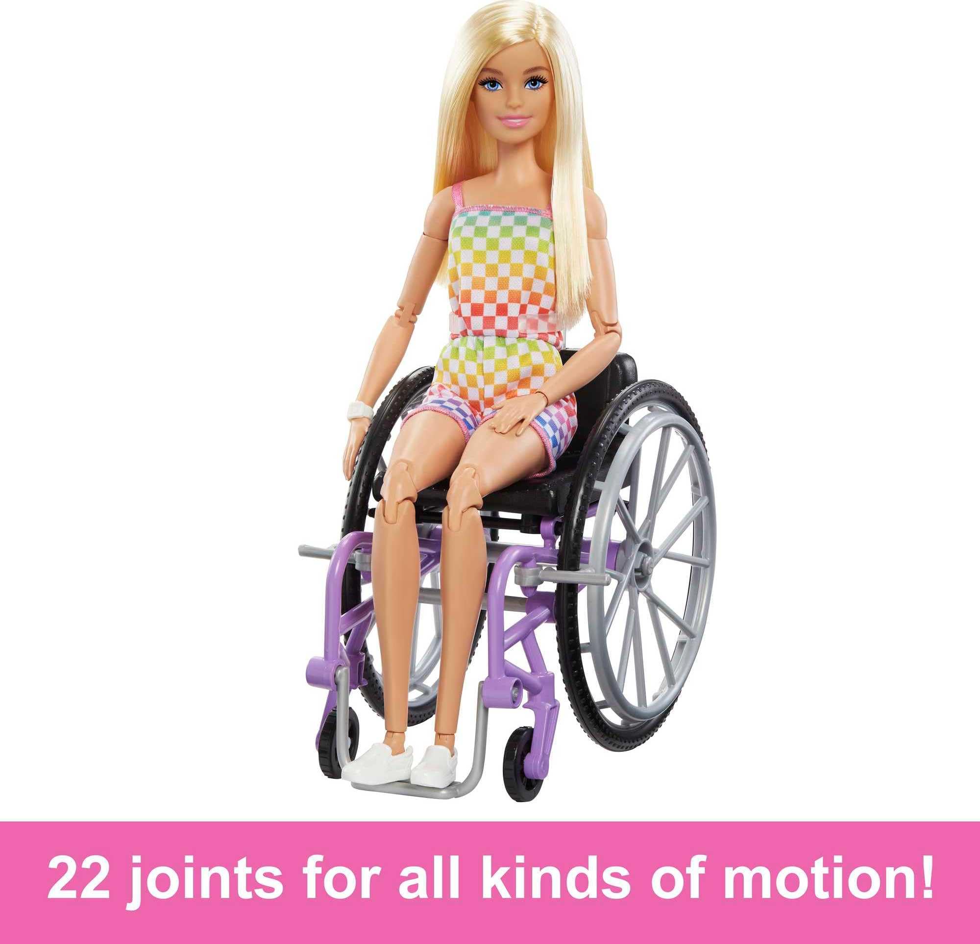 Barbie Fashionistas Doll with Wheelchair and Ramp - Inclusive Play for Kids 3+