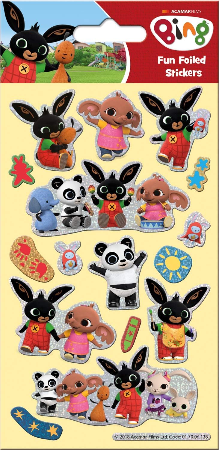 Paper Projects Bing Super Sticker Pack - Official CBeebies Foil and Dress Up Stickers