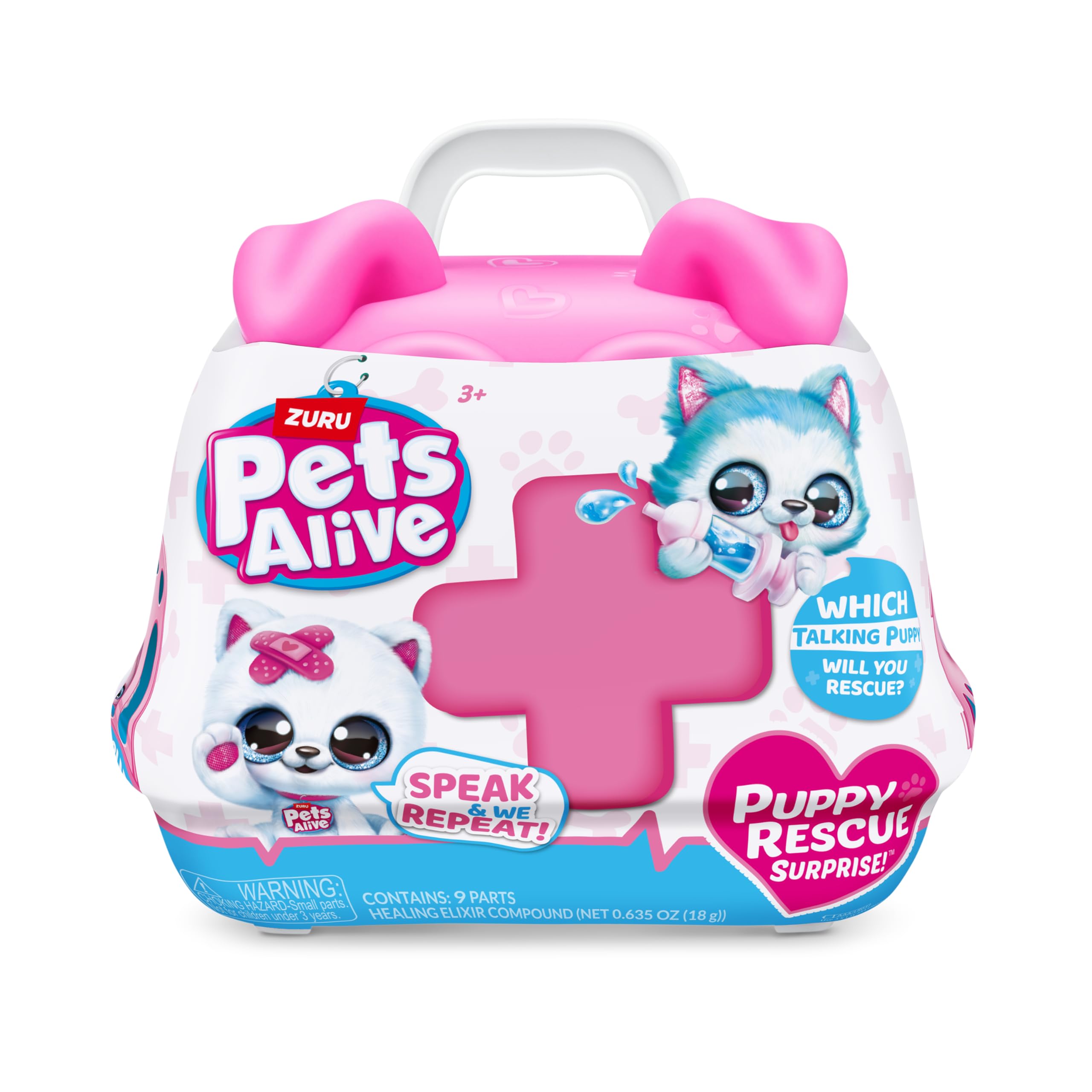 Pets Alive Pet Shop Surprise Series 3 Puppy Rescue - Border Collie Interactive Toy