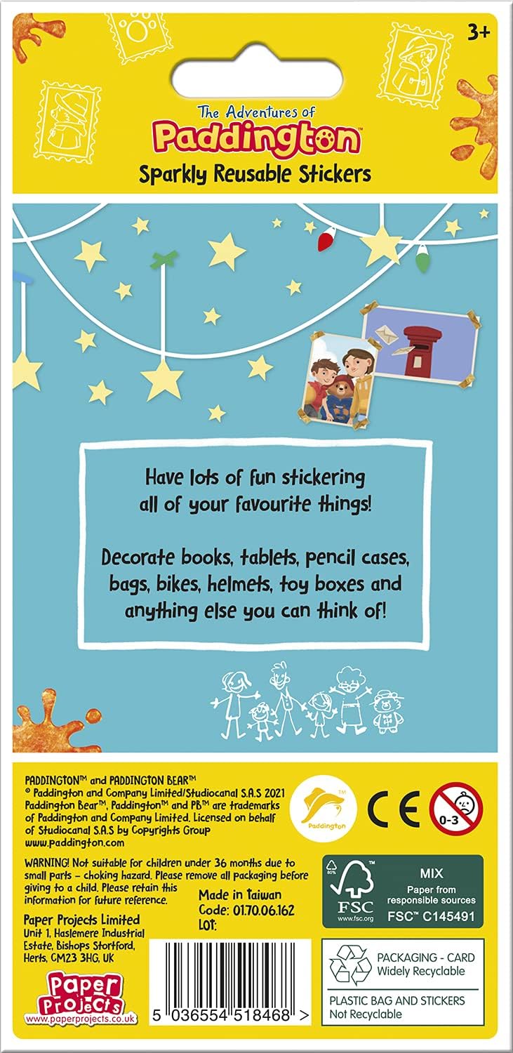 Paper Projects - The Adventures of Paddington Sparkly Stickers