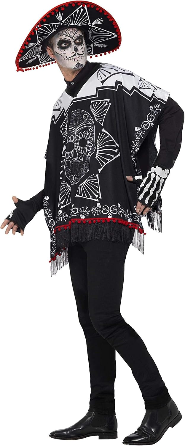Smiffys Day of the Dead Bandit Costume - Adult One Size