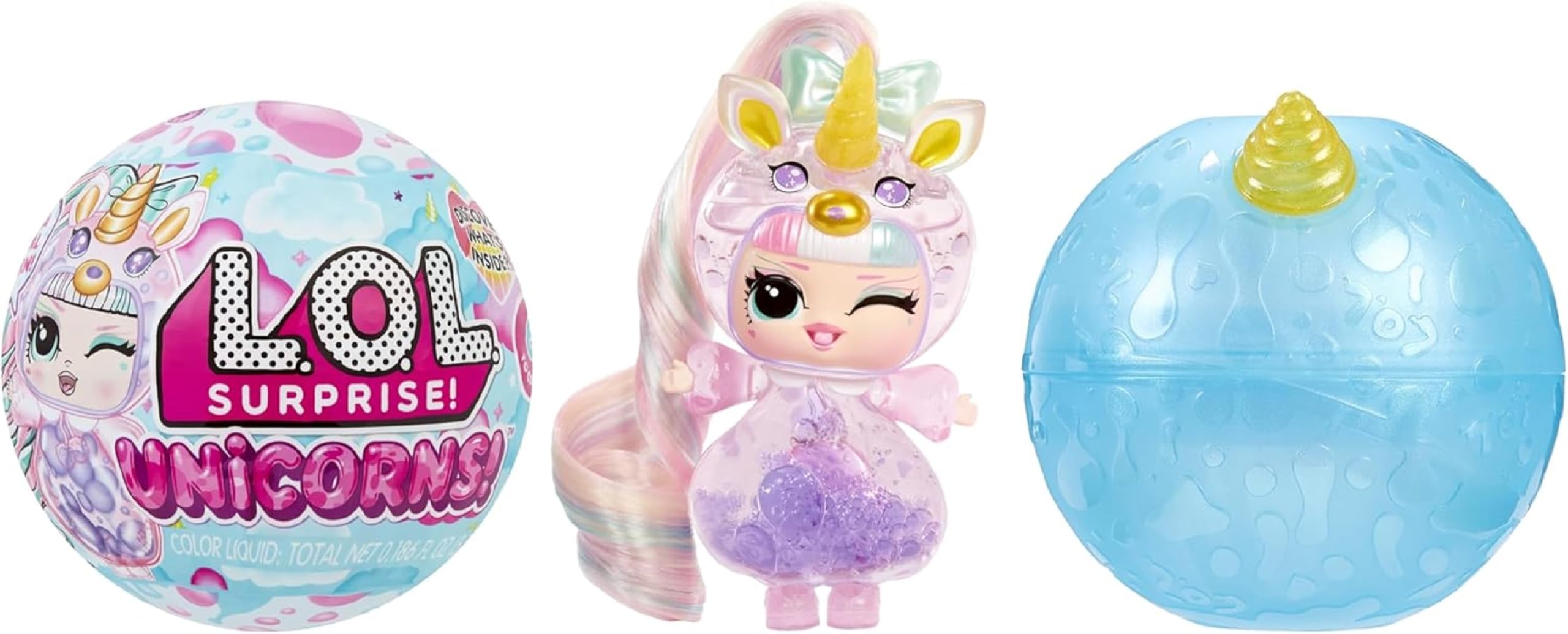 L.O.L. Surprise! Unicorn Tots - Lava Lamp Experience with Real Doll Hair, 8 to Collect