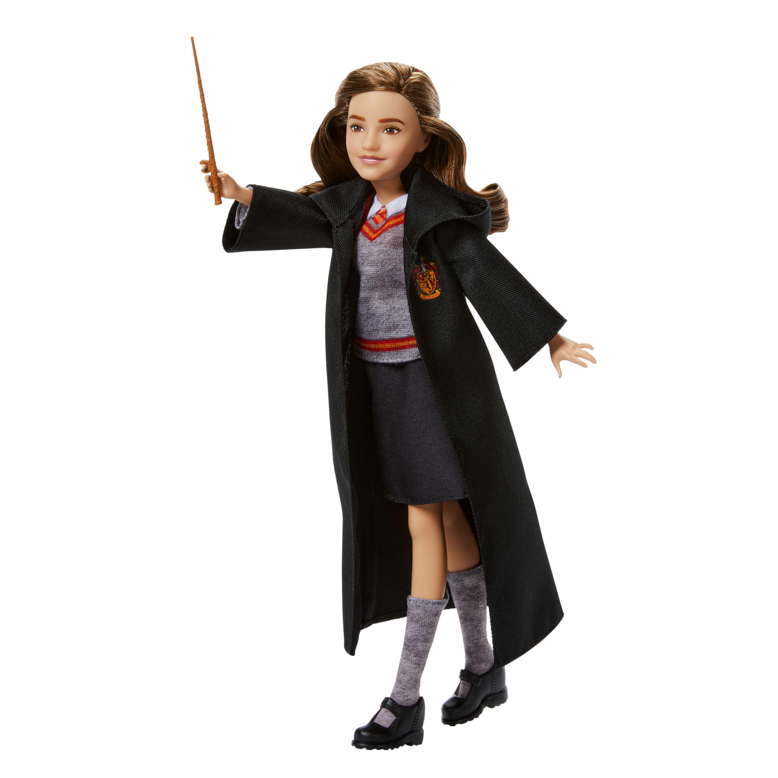 Mattel Harry Potter Hermione Granger Fashion Doll - Hogwarts Uniform with Wand, Ages 6+