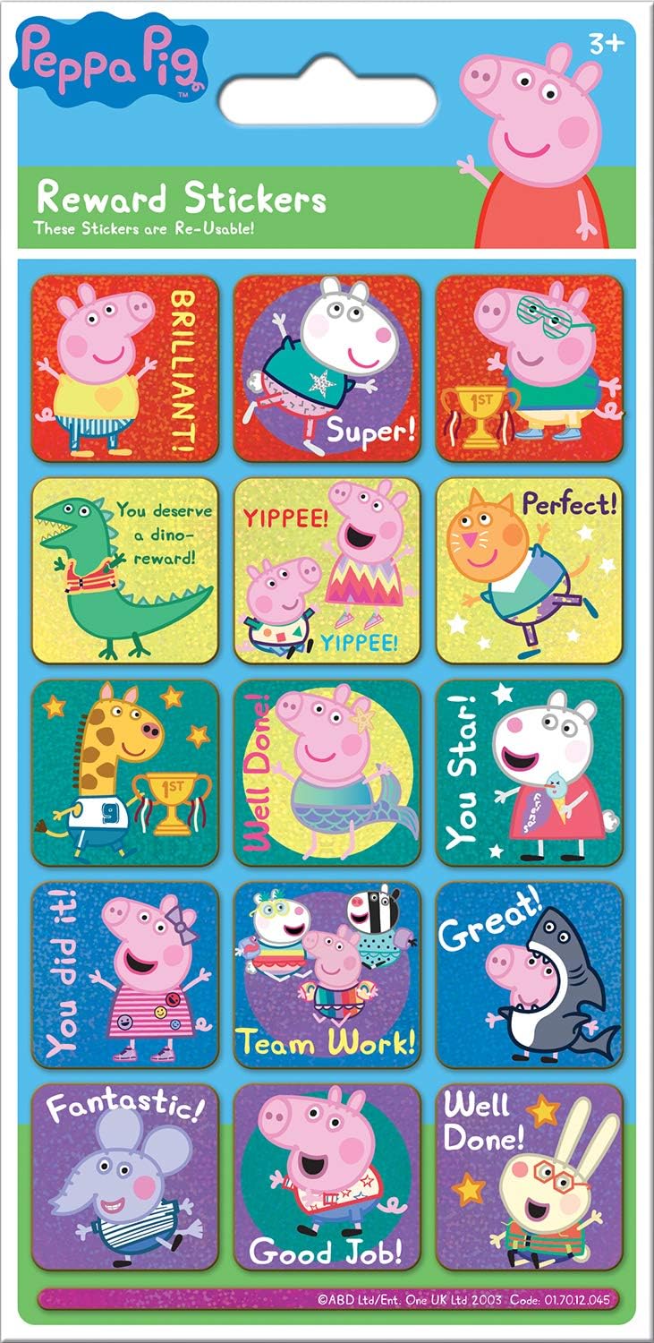 Paper Projects Peppa Pig Mega Sticker Collection - Blue Foil, Rainbow Reward & Mega Pack Bundle