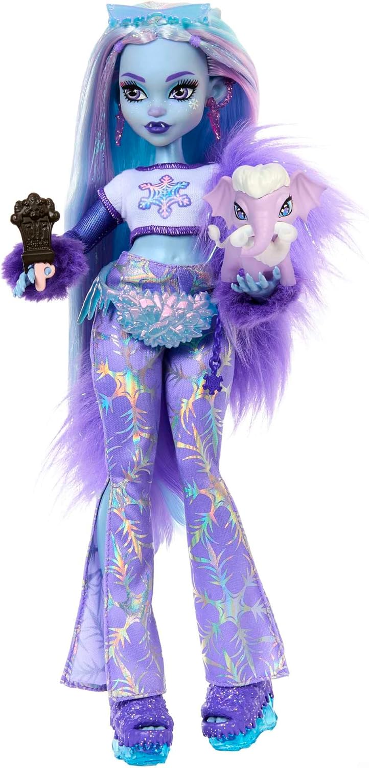 Monster High Abbey Bominable Yeti Fashion Doll with Pet Mammoth - Ages 4+
