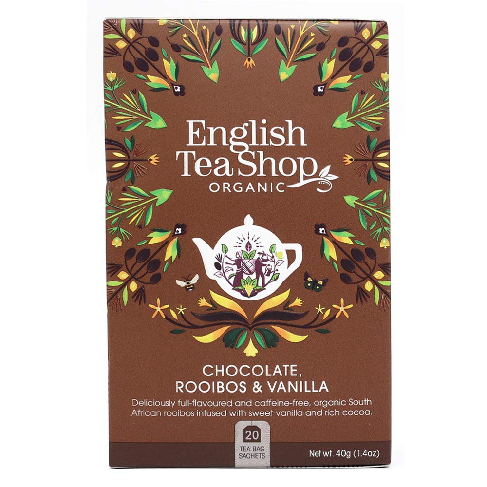 English Tea Shop Rooibos Cocoa & Vanilla Organic Tea - 20 Compostable Sachets