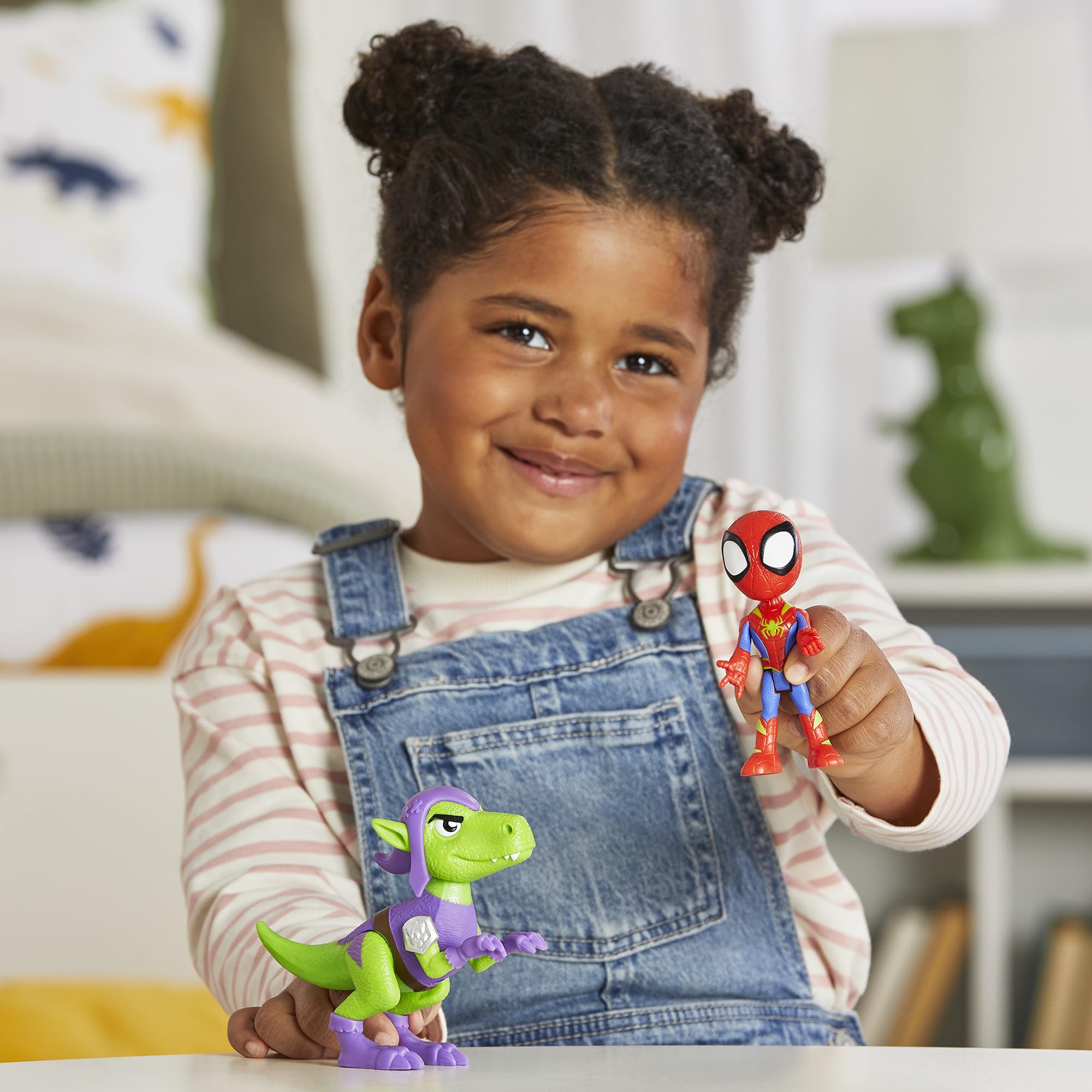 Marvel Spidey and His Amazing Friends Dino-Webs Spidey & Goblin Raptor Action Figure Set