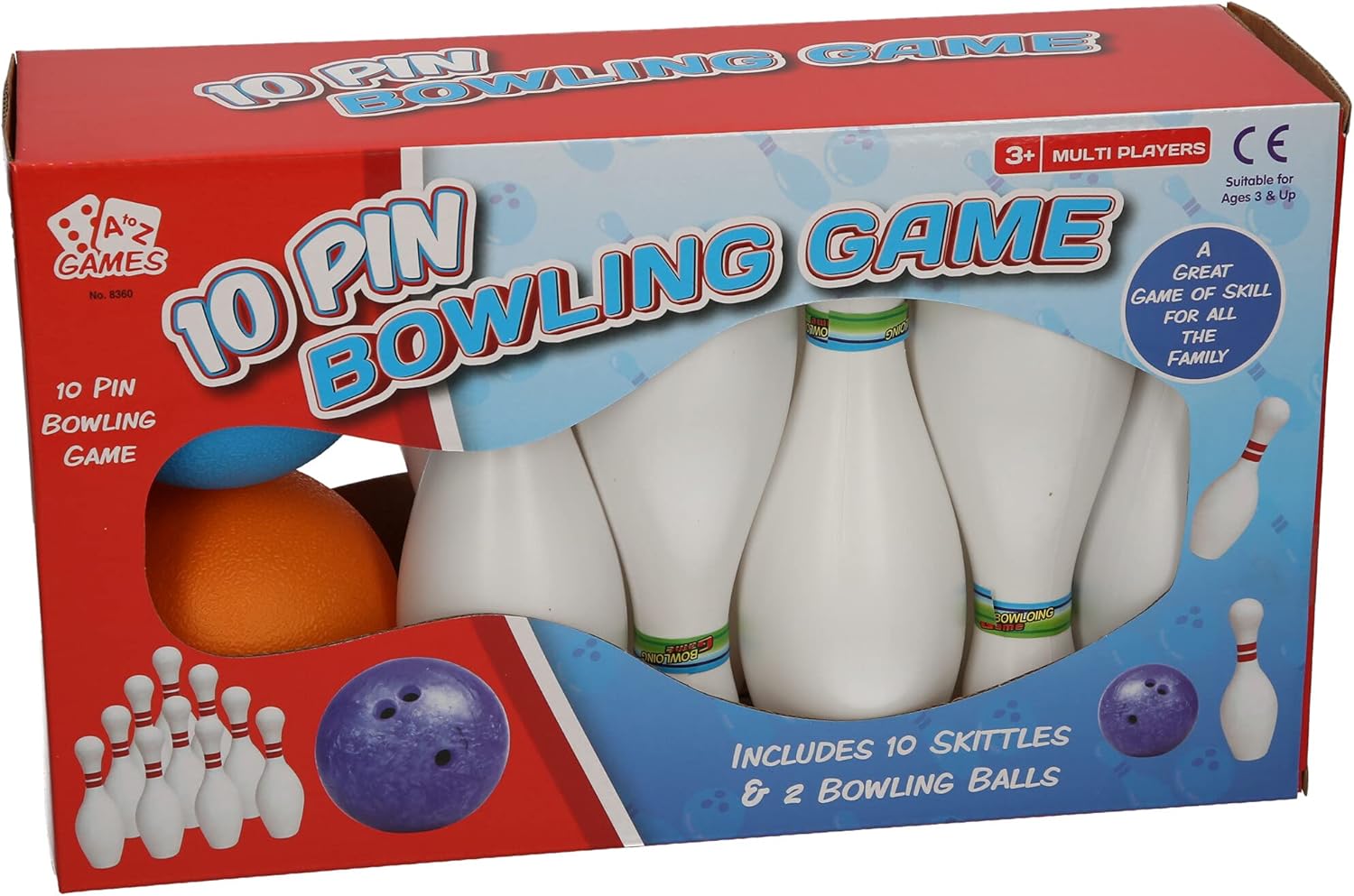 Atoz 8360 10-Pin Bowling Game Set - Indoor & Outdoor Play for Kids 3+