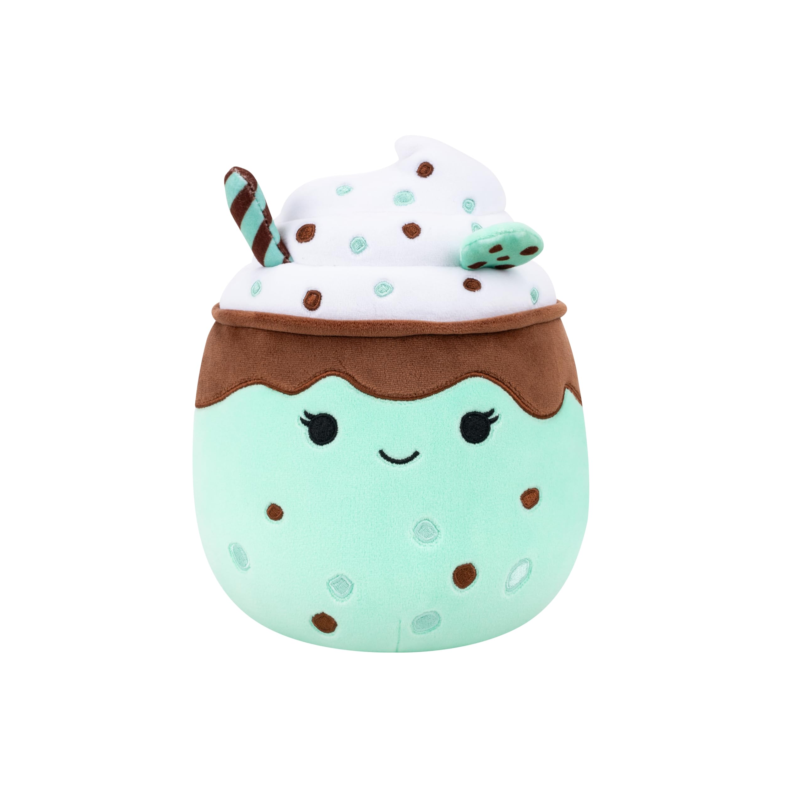 Squishmallows Monique the Mint Chocolate Chip Milkshake - 7.5" Plush Toy for Kids 3+
