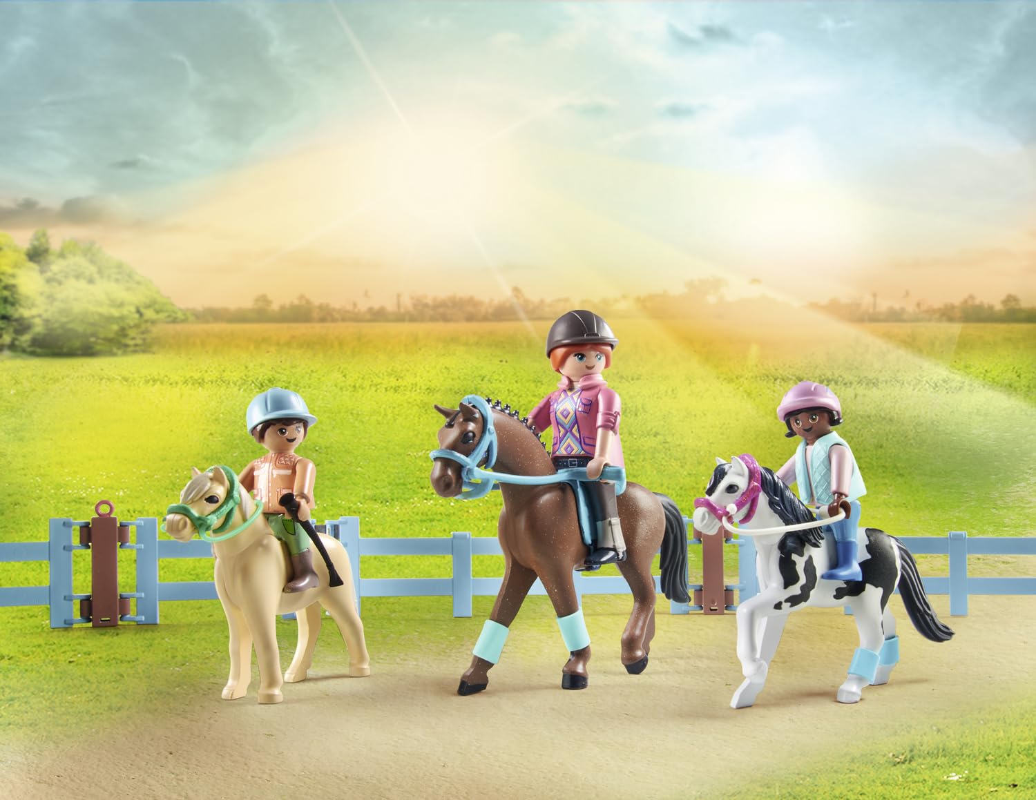 Playmobil 71493 Horses of Waterfall: Mobile Riding School with Transporter - Educational Playset for Ages 4+