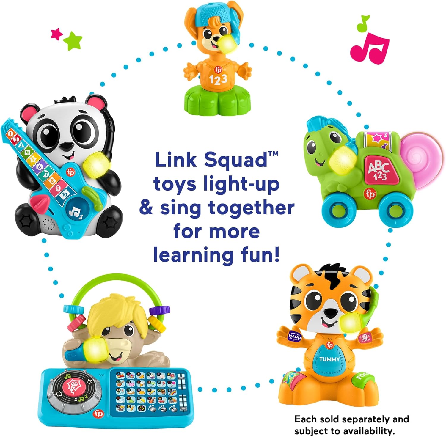 Fisher-Price Link Squad Opposites Fox - Interactive Musical Toy with Lights & Motion for 9+ Months