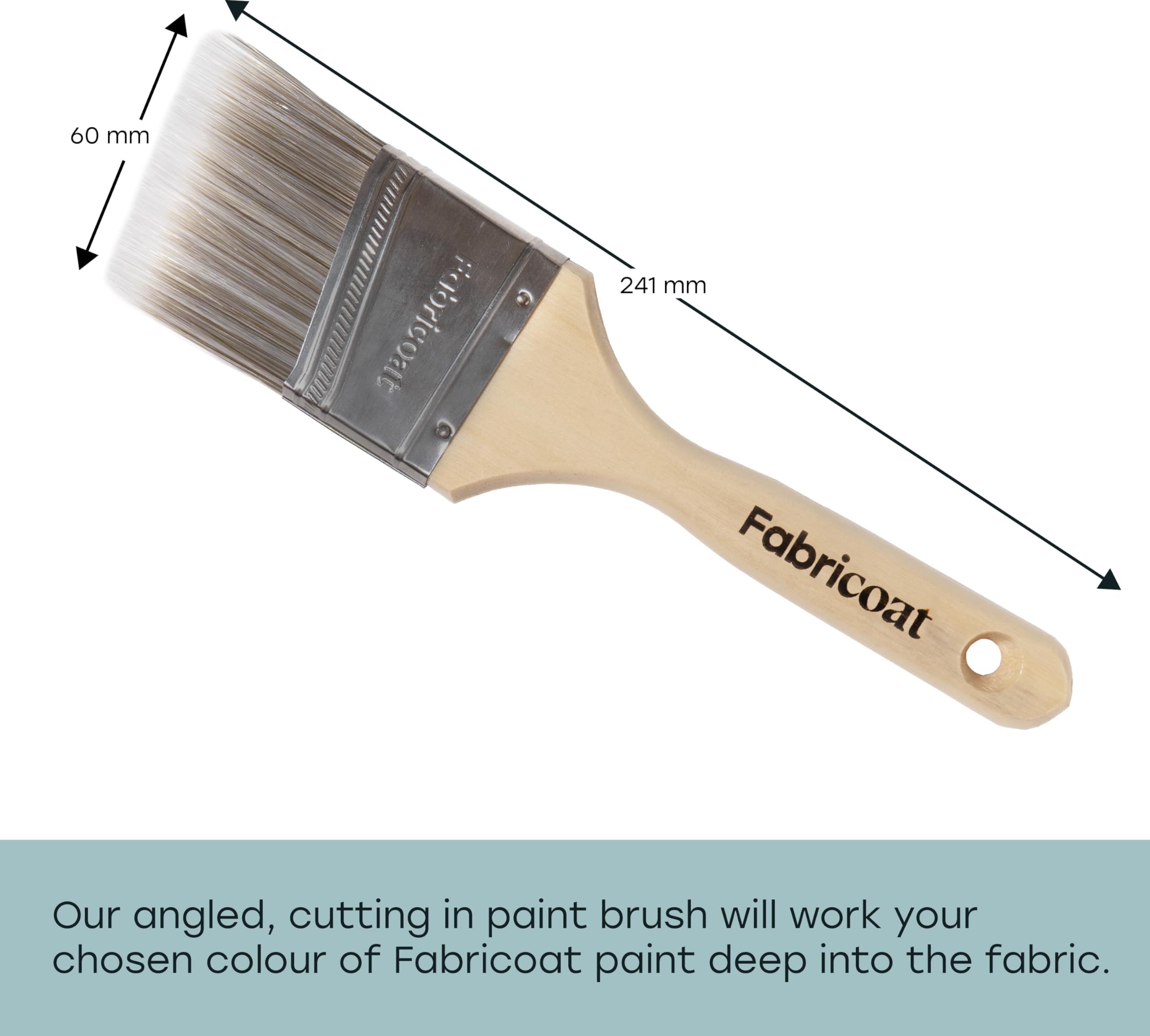 Fabricoat - Cleaning Brush and 60mm/2.5 inch Angled Cutting In Paint Brush Combo