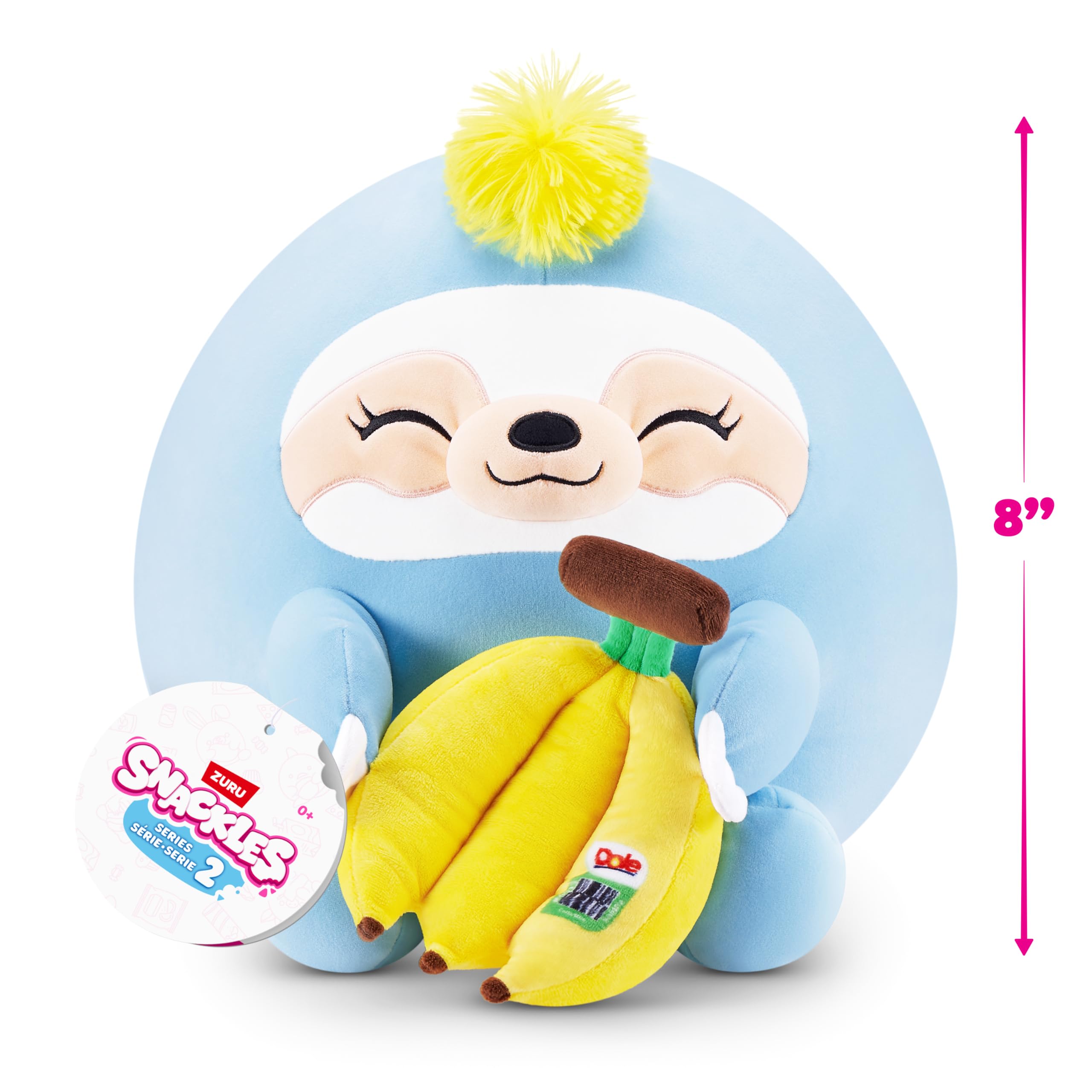 Snackles Series 2 Wave 2 - Snack Swap Sloth 20 cm Plush Collectible by ZURU