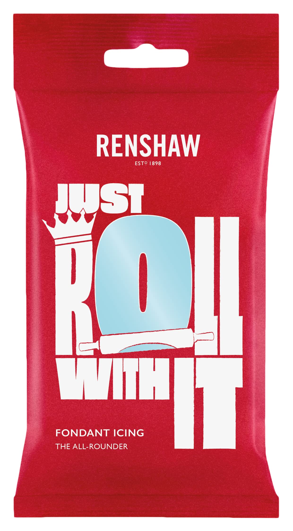 Renshaw Just Roll With It Fondant Icing - Duck Egg Blue, 250g