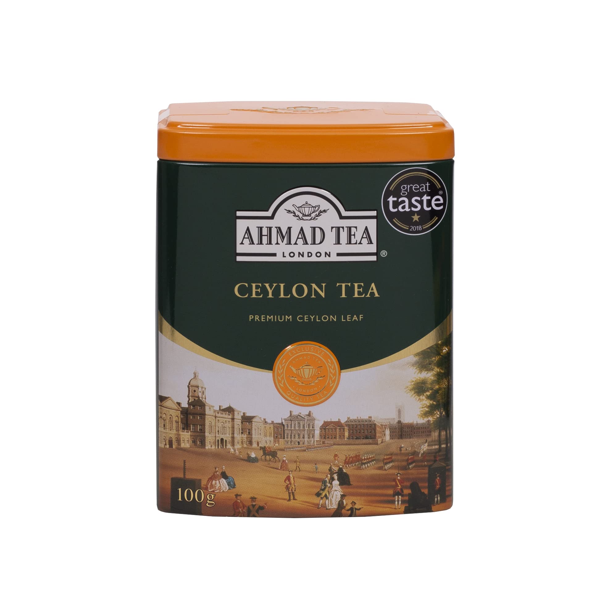 Ahmad Tea English Scene Caddy - 100g Loose Leaf Ceylon Black Tea