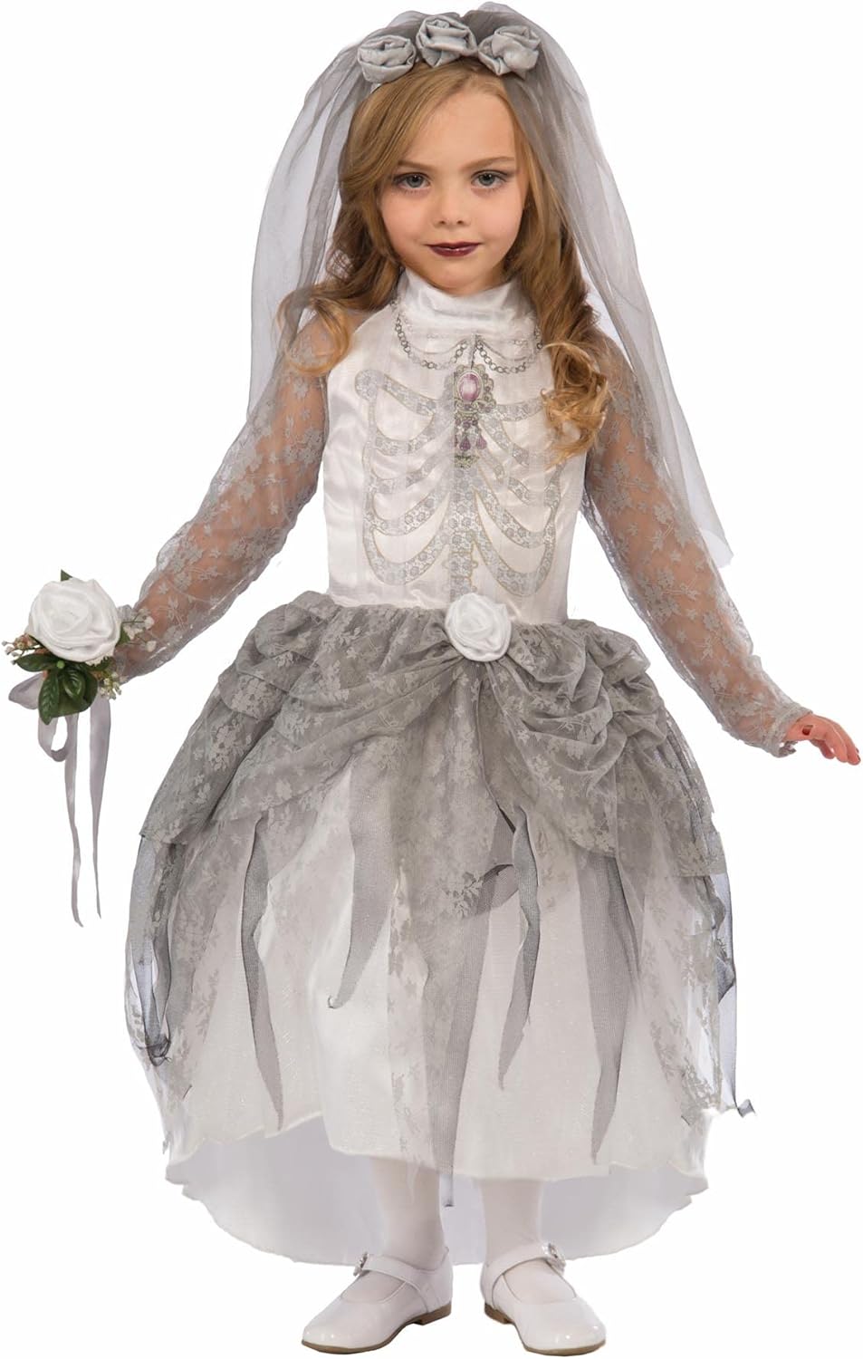 Forum Skeleton Bride Costume - Large Kids