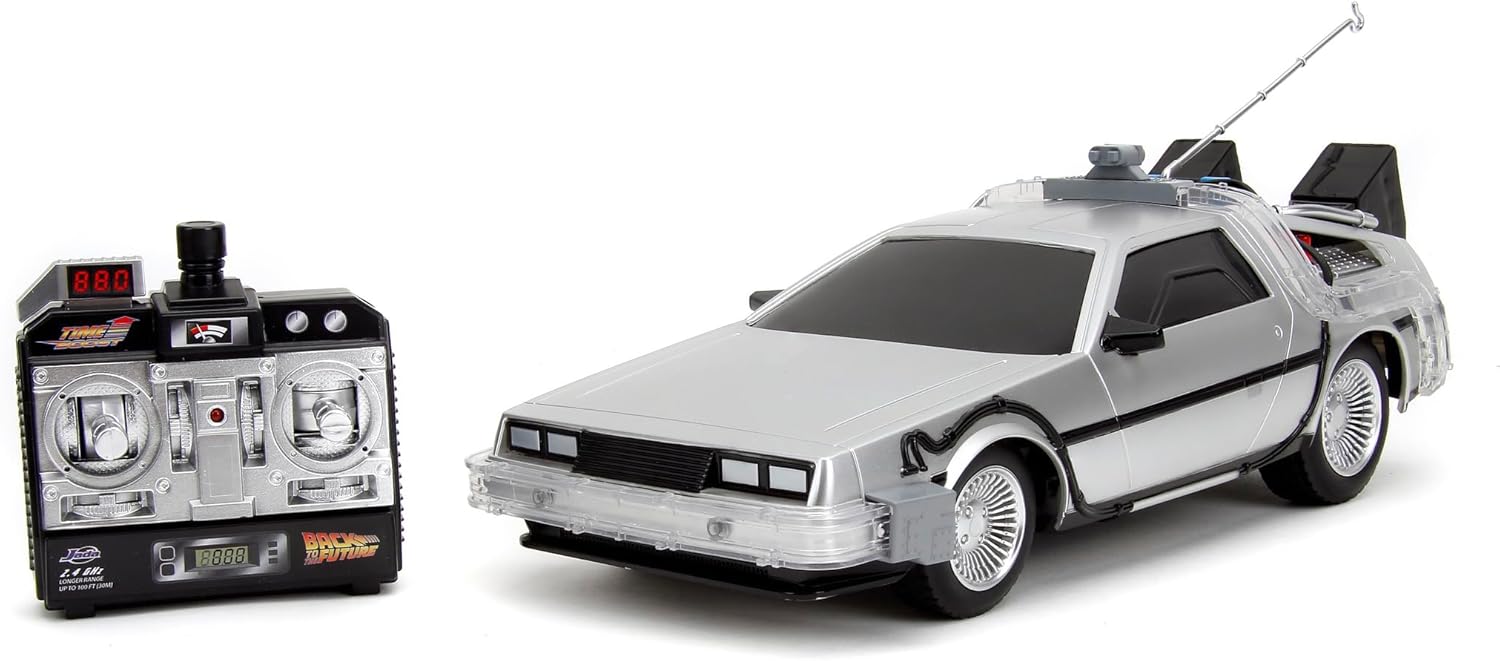 Jada Back to the Future Time Machine Remote Controlled Vehicle - 1:16 Scale, Black